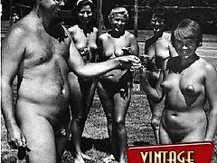 Vintage nudists get naked