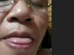cute filipina milf nelie displaying me her wooly pussy and tits while i cum