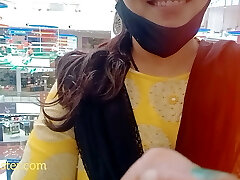 Muddy Telugu audio of hot Sangeeta's second  visit to mall's washroom,  this time for pruning her pussy