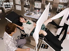 Asian School Goirl tease her physician and finishes in Hot fuck - Super-fucking-hot Asian teen Orgasm On Doctors Cock
