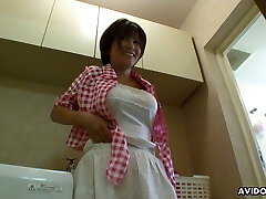 Japanese female Meguru Kosaka is enjoying, uncensored