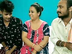 Hot Milf Aunty shared! Hindi recent XXX threesome sex