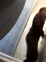 Three babes get filmed weeing in spycammed toilet