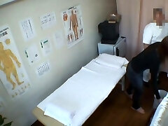 The spycam medical exam of Asian pussy with bone and fingers