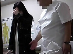 A new Japanese is fucked by a medical guy in this massage voyeur porn video