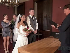 Indonesian bride Killa Raketa gets kinky on the table on her wedding day