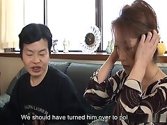 Mature Japanese mother and father share warm sex
