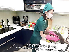 The nurse lady is plunged into her body from behind by the doctor and cums inside the bum