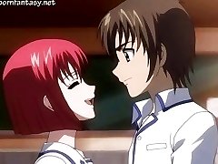 Teen hentai redhead making love