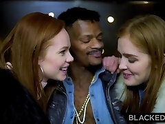 Ella And Jia Meet A Fine Big Dark-hued Cock