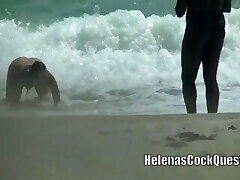 ¡me folló en la playa nudista un negro mayor con una bbc! voyeur