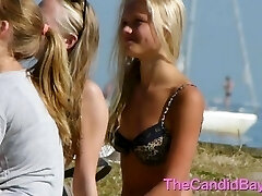 Young Teenagers Beach Voyeur Big Tits (Real Voyeur)