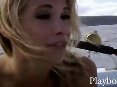 Babes takin off bikinis and sandboarding