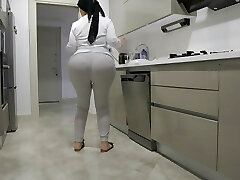 My big donk stepmother cooks for me.
