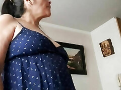 son asks stepmom to see her pussy and titties to give himself a handjob