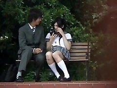 Hottest Japanese slut Saori Hara in Insatiable School, Outdoor JAV scene