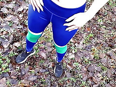 Jogging German Wife talk to Hasty Cheating Outdoor Sex by Stranger