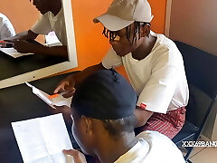 Sucking my red-hot home tutor's black cock Sucking my red-hot home tutor's black cock