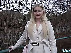 Public Agent Hot Blonde from California Deep-throats and Pummels a Huge European Cock