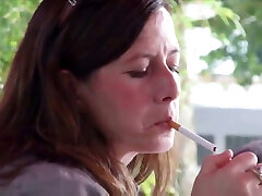 sexy brunett milf smoking