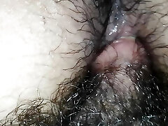 Poke my ass-hole with your penis while I touch my clit and put me in the dog position and penetrate my hairy pussy