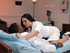 Interracial fucking in the clinic with busty nurse Angela White