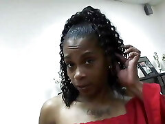 Enormous booty slut with orange fishnets poses for the camera Enormous booty slut with orange fishnets poses for the camera