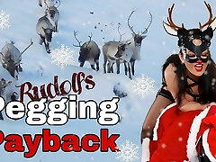 Rudolph Pegs Santa Pegging Payback Miss Raven Training Zero Huge Strapon Strap On Female Dom FLR Male Slave BDSM Bondage