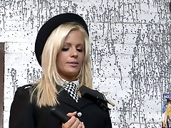 Horny blond police officers fuck a man instead of arresting him Horny blond police officers fuck a man instead of arresting him