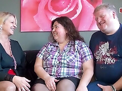 Chubby German Housewife Tries First-ever Porn Casting With Her Husband