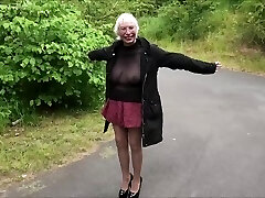 Flashing In Stockings Outside Flashing In Stockings Outside