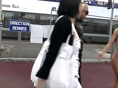 She Unclothes At The Station Passerby Cant Resist And Smashes His Ass