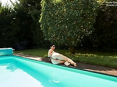 Perfect Latina honey by the pool and inside Perfect Latina honey by the pool and inside