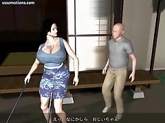 Animated milf with massive breasts