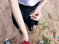 Titty Ice - นักเรียน เย็ดกับครูแลกเกรดในป่า วิชาชีวะ (Thai Teenager Drill with lecturer, Redeem grades)