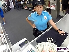 Ms police officer with huge titties gets fucked at the pawnshop
