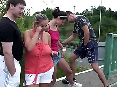 Public GROUP sex Fuckfest with BIG tits Part 1