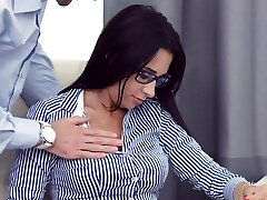 Brunette secretary Chanel Lux with glasses gets pounded in the office Brunette secretary Chanel Lux with glasses gets pounded in the office