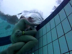 Damsels in real swimming pools fuck and masturbate