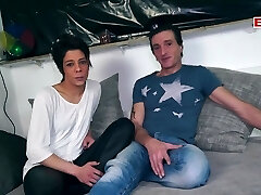 Thin german real girlfriend try first time Thin german real girlfriend try first time