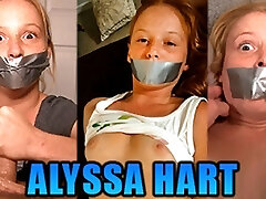 Lil Redhead Alyssa Hart Duct Gauze Gagged In Three Hot Gag Fetish Videos