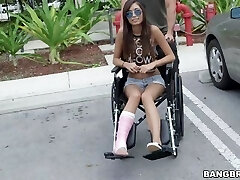 BANGBROS - Petite Handicapped Honey Kimberly Costa Gets Pummeled On Bang Bus