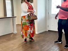 Hot Horny BBW Blonde Milf Realtor Flirts With Renter Client & Gets Doggystyle Creampie In Muff