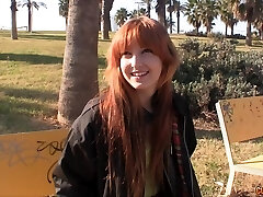Bold public blowjob and magnificent sex with a redheaded beauty