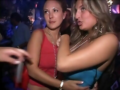 Nymphs flashing and licking tits at a party