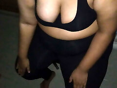 Priya madam workout - big good-sized breasts