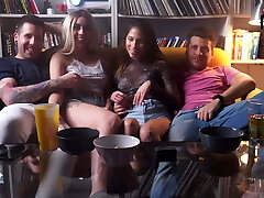 SWINGERS SWAPED Girlfriends WHILE WATCHING SOCCER IN SPAIN!