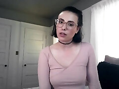 Flexible sporty brunette in glasses is ready for some mischievous solo getting off Flexible sporty brunette in glasses is ready for some mischievous solo getting off