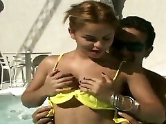 Fernannda the naughty Brazilian gets pounded in indoor pool