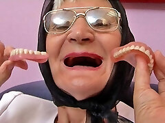 75 year old hairy grannie orgasms without dentures